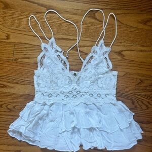 White Free People tank top size small